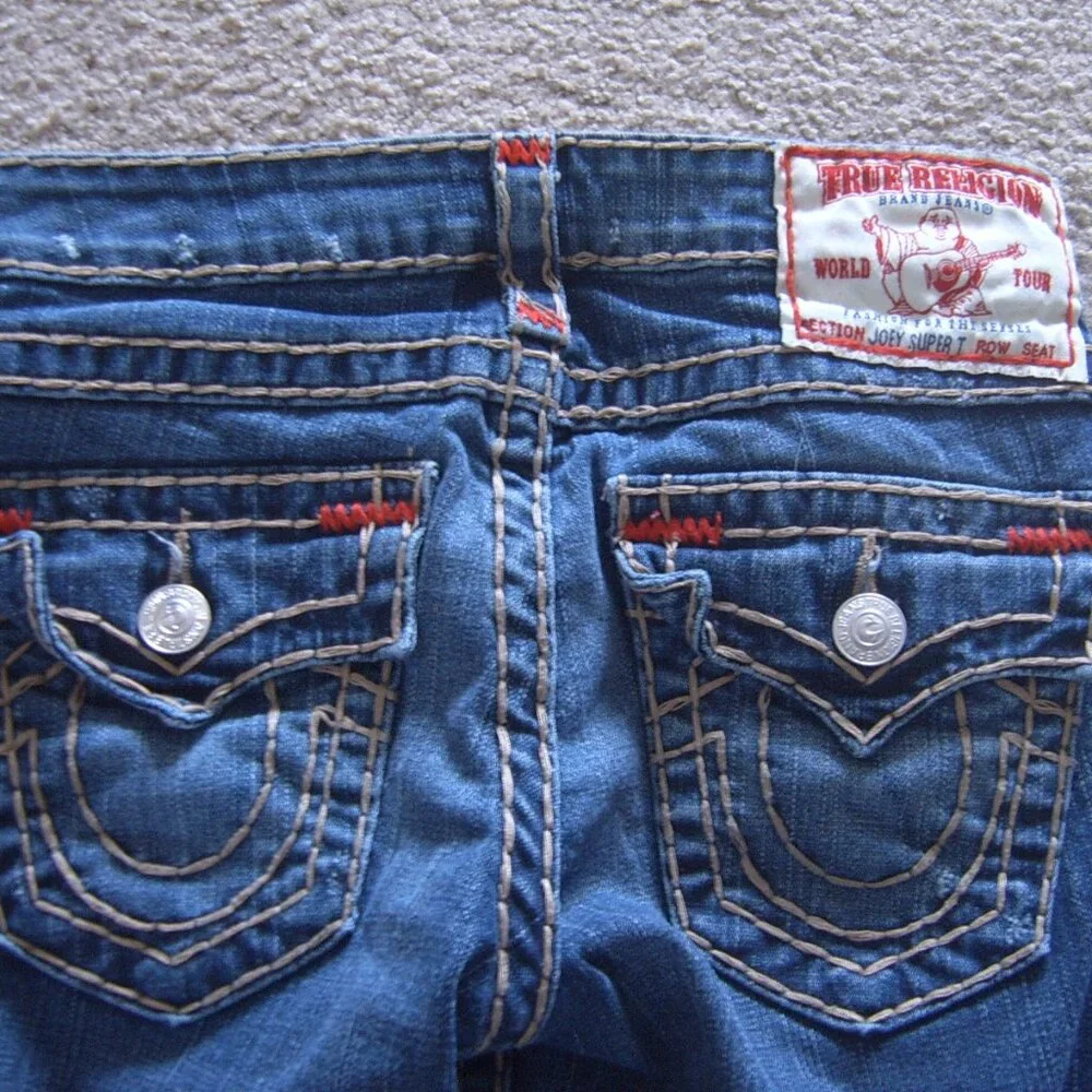 Like New Excellent Condition True Religion Women Super T Jeans sz 26 Made in USA - Picture 4 of 5